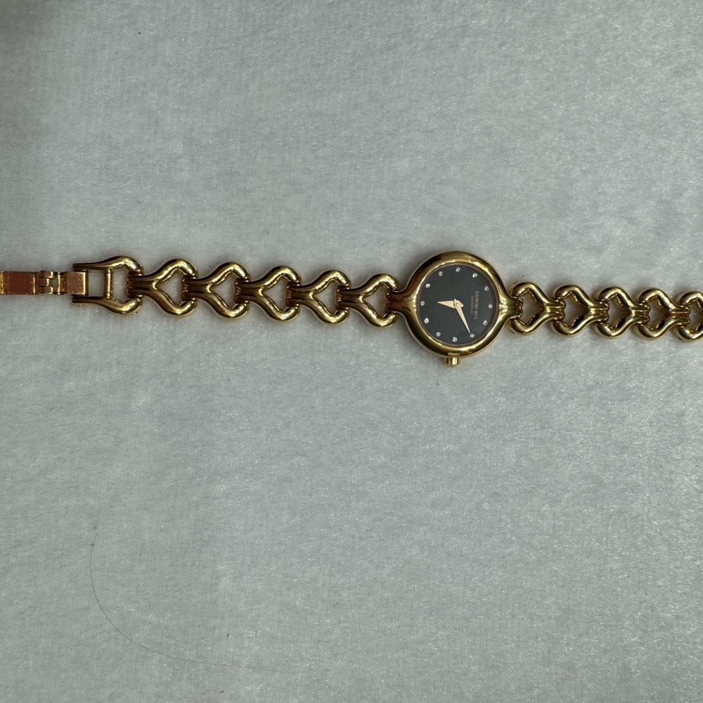 Raymond Weil Gold and Black Women's Watch with Diamond Hour Markers - 5878 - Picture 6 of 14